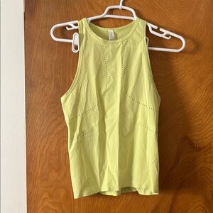 Lululemon Athletica Yellow Fitted Tank Top